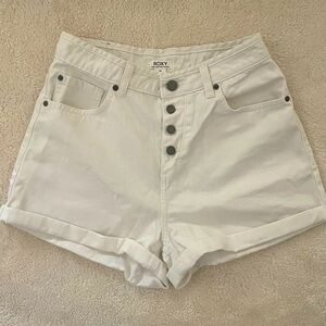 White denim Roxy shorts!